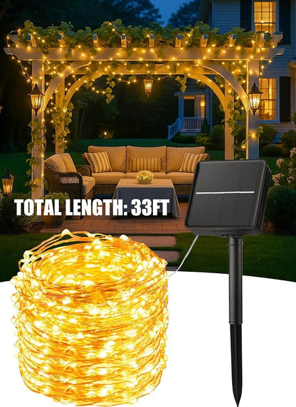 Minetom Solar String Lights, 2 Packs Total 66Ft 200 LED Solar Fairy Lights - Image 7