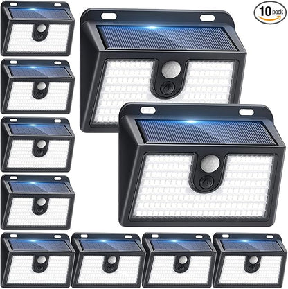 Solar Motion Sensor Outdoor Lights, Super Bright Solar Lights Outdoor Waterproof by Claoner