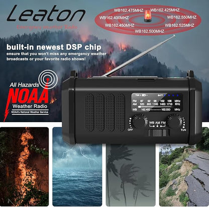 Leaton Emergency Hand Crank NOAA Weather Radio - Image 2