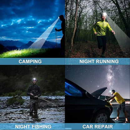Rechargeable LED Headlamp 1080 Lumen, Super Bright Head Lamp Flashlight - Image 6