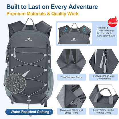 BECOJADDE Hiking Backpack 15L Small Backpack Packable Day pack Water Resistant - Image 4