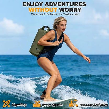 Waterproof Dry Bag, 5L/10L/20L/30L/40L Roll Top Lightweight Storage Backpack - Image 7