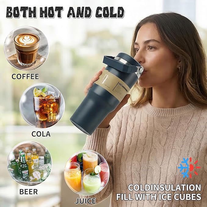 30oz Flip Straw Insulated Water Bottle - Image 6