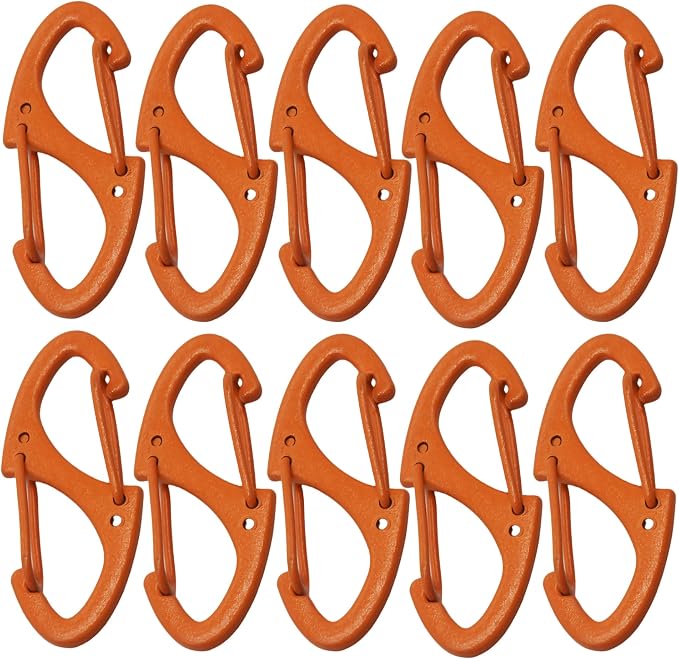 Small Carabiner Clips 1.6 inch Metal Double Sided Spring Gate Snap Hooks by Bytiyar