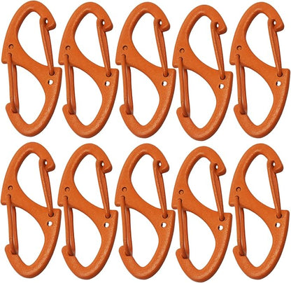 Small Carabiner Clips 1.6 inch Metal Double Sided Spring Gate Snap Hooks by Bytiyar