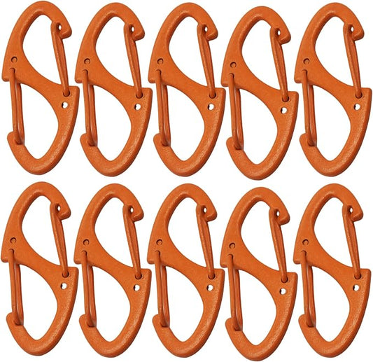 Small Carabiner Clips 1.6 inch Metal Double Sided Spring Gate Snap Hooks by Bytiyar