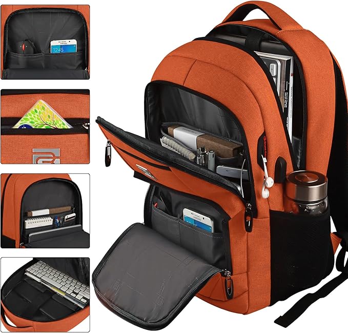 Volher Laptop Backpack, Business Travel Anti Theft Slim Durable Laptops Backpack - Image 2