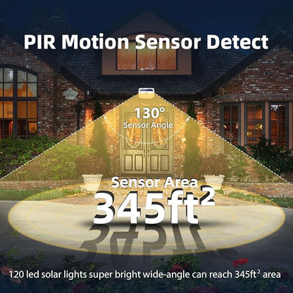 HMCITY 120 LED Solar Lights Outdoor - Image 6