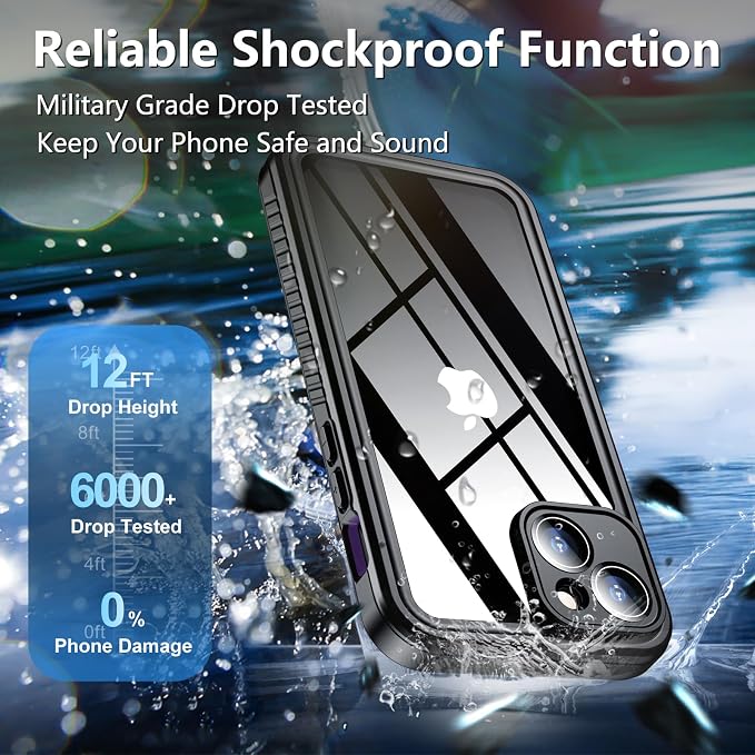 SPIDERCASE for iPhone 15 Case Waterproof, Built-in Lens & Screen Protector - Image 3
