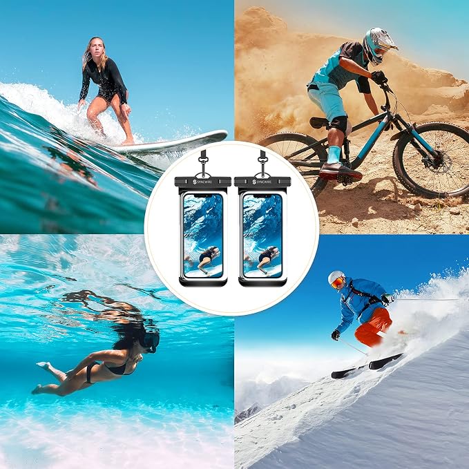 SYNCWIRE [2-Pack Waterproof Case IPX8 Universal Waterproof Phone Pouch Dry Bag - Image 8