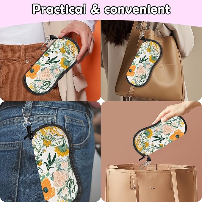 Glasses Case Sunglasses Eyeglass Soft Case Zipper Light Neoprene Pouch - Image 7