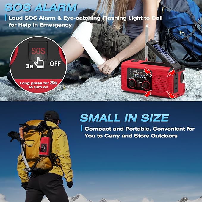 NITIGO Emergency Weather Radio NOAA AM FM WB - Image 3