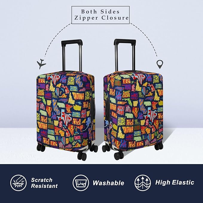 Explore Land Travel Luggage Cover Suitcase Protector Fits 23-26 Inch Case - Image 2