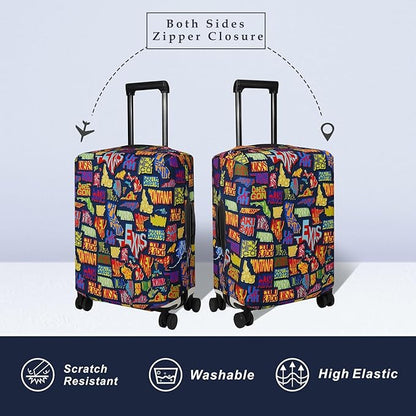 Explore Land Travel Luggage Cover Suitcase Protector Fits 23-26 Inch Case - Image 2