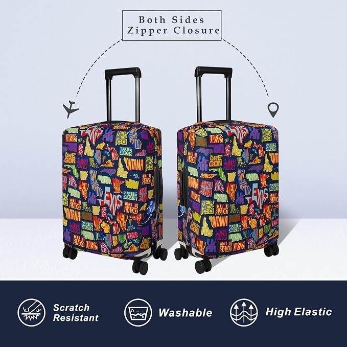 Explore Land Travel Luggage Cover Suitcase Protector Fits 31-32 Inch Case - Image 2