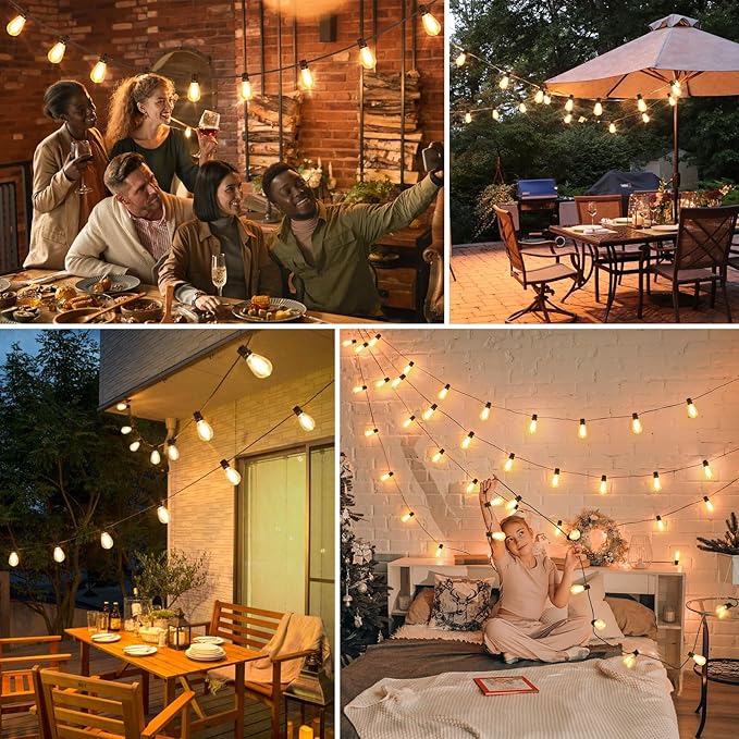 Larkvue 96FT LED Outdoor String Lights, Waterproof Patio Lights - Image 6