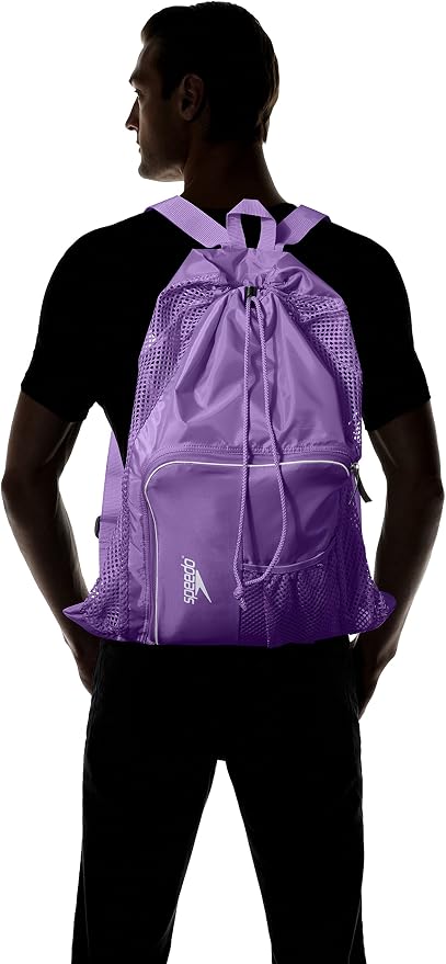 Speedo Unisex-Adult Drawstring Deluxe Ventilator Mesh Equipment Bag - Image 4