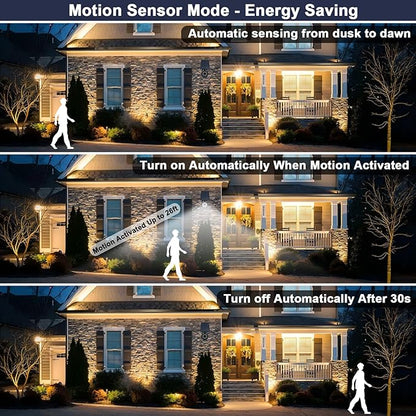 Solar Lights Outdoor Motion Sensor Flood Lights 2000LM IP67 Waterproof Security - Image 3