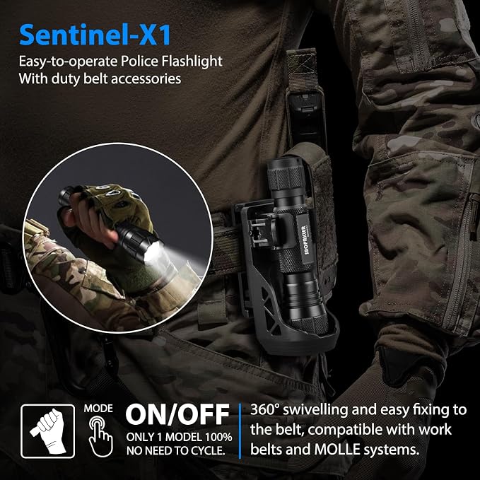SAOPRKLER Tactical Flashlights High Lumen-Police 1200 LM Flashlight - Image 2