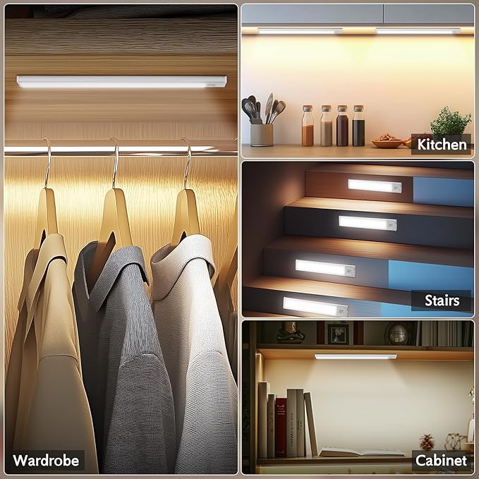 Under Cabinet Lighting Wireless, Dimmable Closet Lights Battery Operated - Image 6