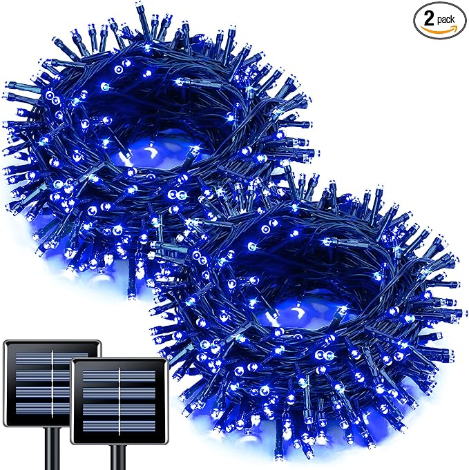JMEXSUSS 2 Pack Solar String Lights Outdoor Waterproof, Total 66 FT 200 LED by JMEXSUSS