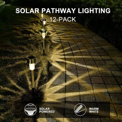 Dream Master Solar Lights Outdoor Waterproof, Stainless Steel LED Landscape - Image 4