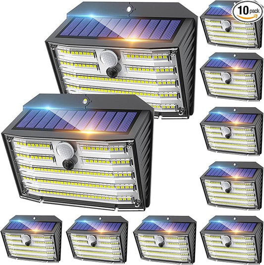 CLAONER Solar Lights Outdoor, Wireless Motion Sensor Lights, IP65 Waterproof by Claoner