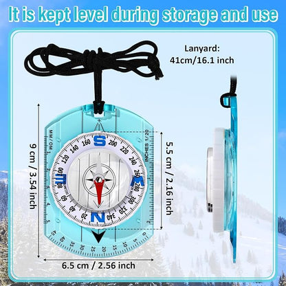 20 Pcs Acrylic Orienteering Compass Hiking Backpacking Survival Reliable - Image 2