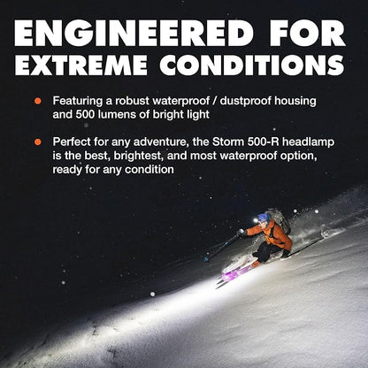 BLACK DIAMOND Storm 500-R Rechargeable Headlamp | 500 Lumens Brightness | - Image 5