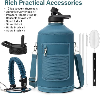 DYSANKY 1 Gallon Water Bottle Insulated | Thickened Stainless Steel Vacuum - Image 2