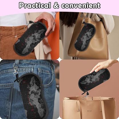 Glasses Case Sunglasses Eyeglass Soft Case Zipper Light Neoprene Pouch - Image 7
