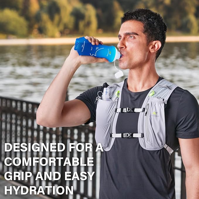 N NEVO RHINO 2PCS Soft Flask, 17oz/500ml TPU Running Water Bottle - Image 3