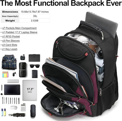 Boavan Laptop Backpack for men, 17.3 inch Laptop Bag - Image 5