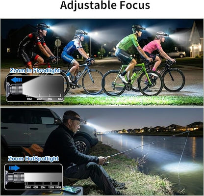 KunHe 20 Pack Rechargeable LED Headlamp - Image 5