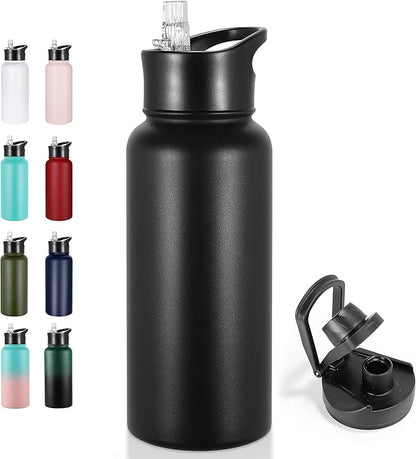 VEGOND 32 oz Insulated Water Bottle Stainless Steel Metal Water Bottles by VEGOND