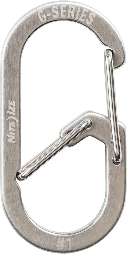 Nite IZE GS1-11-2R6 G-Series Dual Chamber Carabiner, Size #1, Stainless Steel - Image 2