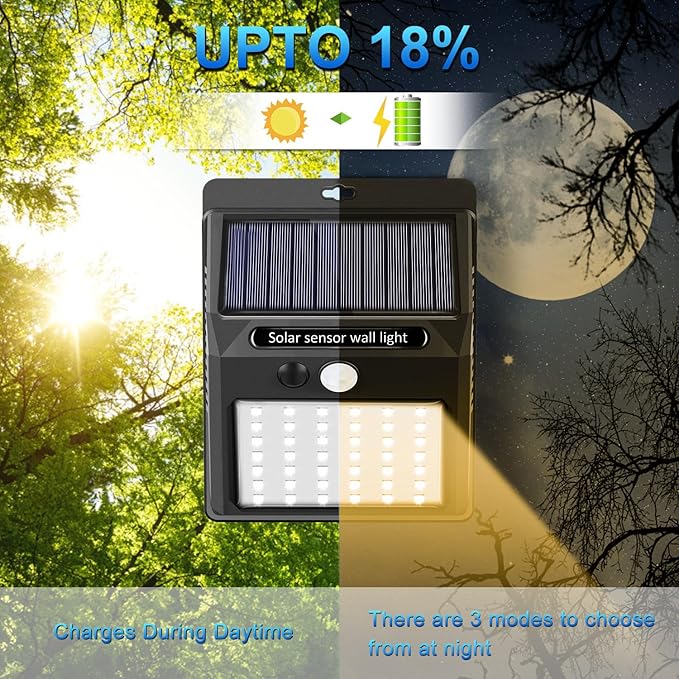 SEZAC Solar Lights Outdoor, 6 Pack Solar Motion Sensor Outdoor Lights - Image 4