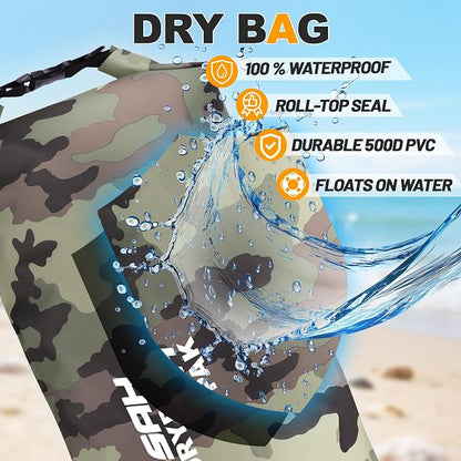 Waterproof Dry Bag, 5L/10L/20L/30L/40L Roll Top Lightweight Storage Backpack - Image 5