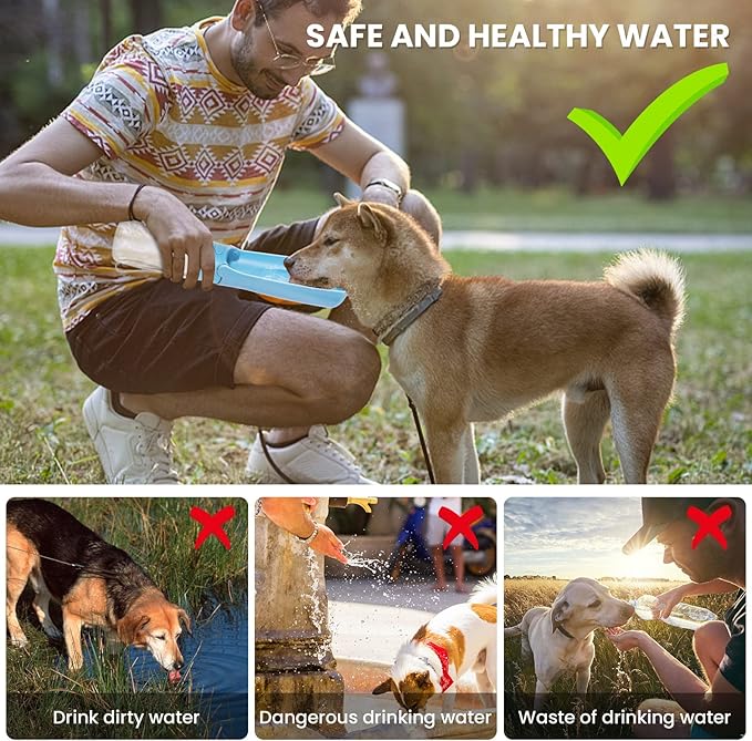 Portable Dog Water Bottle, Foldable Dog Water Bottle Leak Proof Dispenser - Image 6