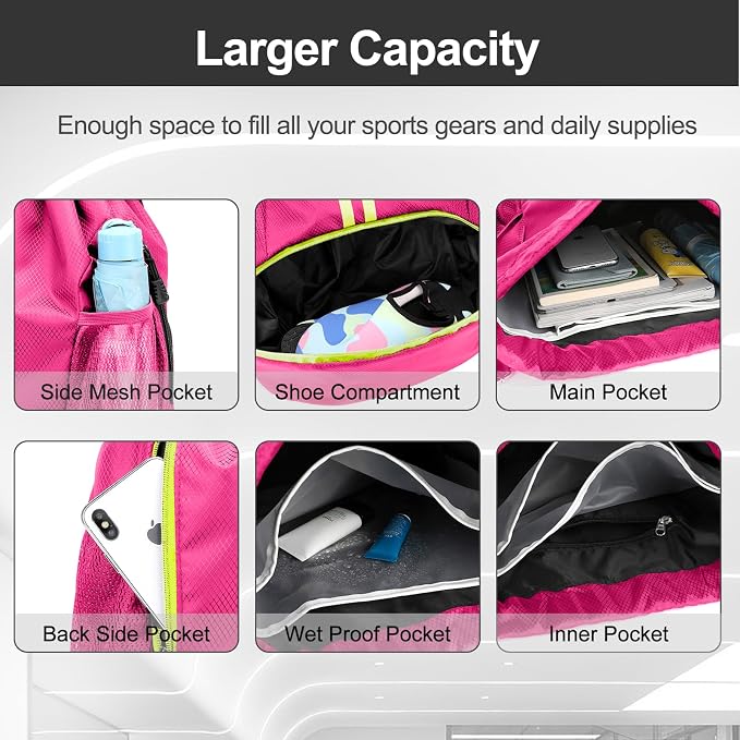 Hoedia Sports Drawstring Backpack - Image 3