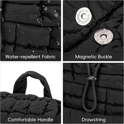 CLUCI Puffy Quilted Backpack Purse - Image 5