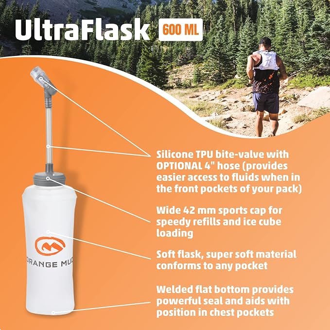 Orange Mud 600ml Soft Flask - Image 2