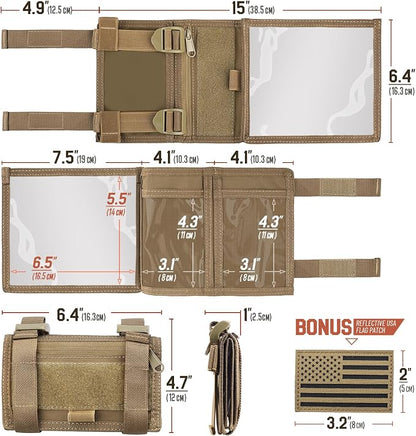 LIVANS Map Case Tactical Arm Sleeve QB Wristband Map Pouch Tactical Armband - Image 7