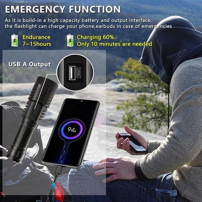 Rechargeable LED Flashlights High Lumens, 10000mAh High Powered Waterproof - Image 4