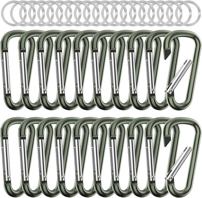 sprookber 2.28" Small Carabiner Clip Keychain, D Ring Caribeaner Clip, Key Clip by Sprookber