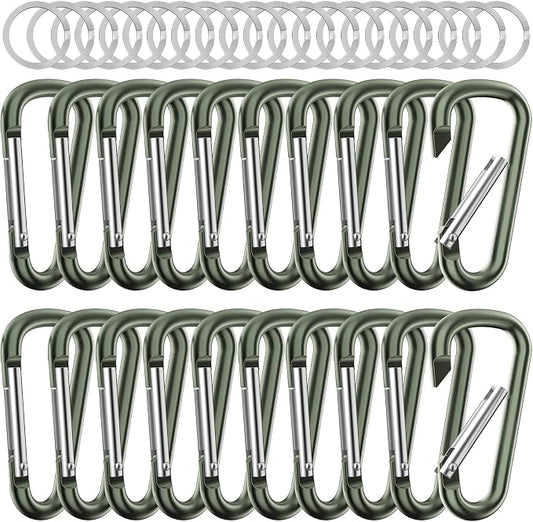 sprookber 2.28" Small Carabiner Clip Keychain, D Ring Caribeaner Clip, Key Clip by Sprookber