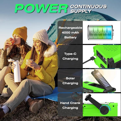 NITIGO Radios for Emergency, Reading Lamp, Flashlight, SOS Alarm, Headphone - Image 6