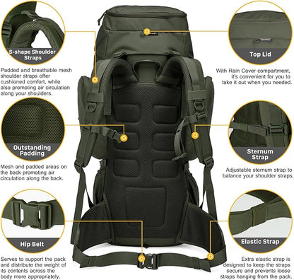 Mardingtop 60L Military Internal Frame Backpack - Image 5