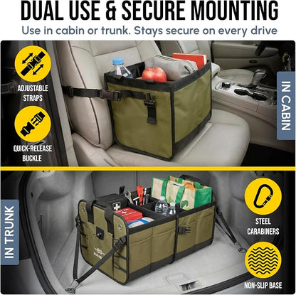 Heavy Duty 3-Section Trunk Organizer – Extra Large Collapsible & Foldable Cargo - Image 5