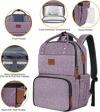 MATEIN Laptop Backpack with Lunch Box, Insulated Women Backpacks with Cooler - Image 6